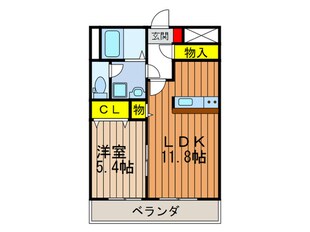 アンプルールフェールオリゾンの物件間取画像